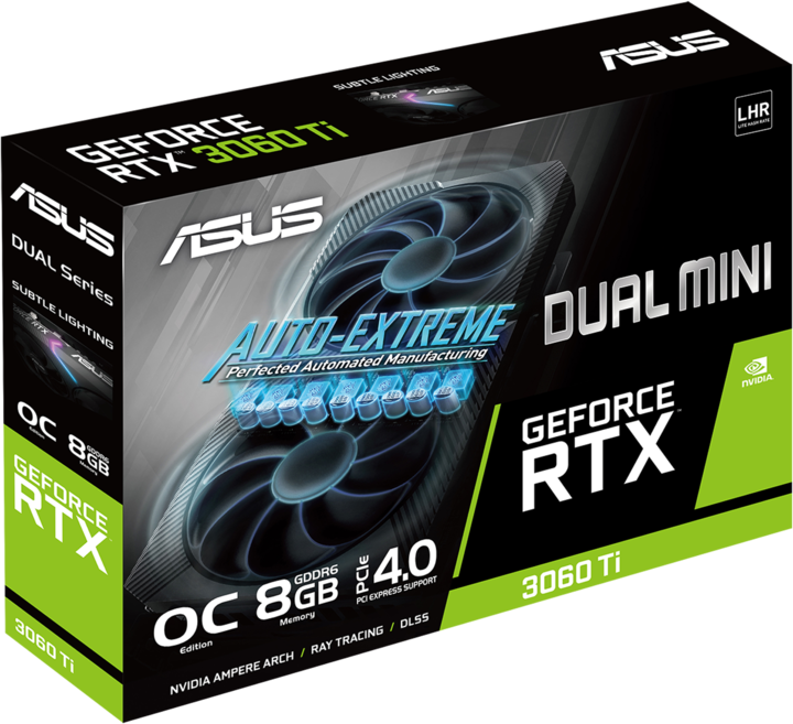 Actual product image ASUS GeForce DUAL RTX 3060 Ti O8G MINI V2 (8 GB)