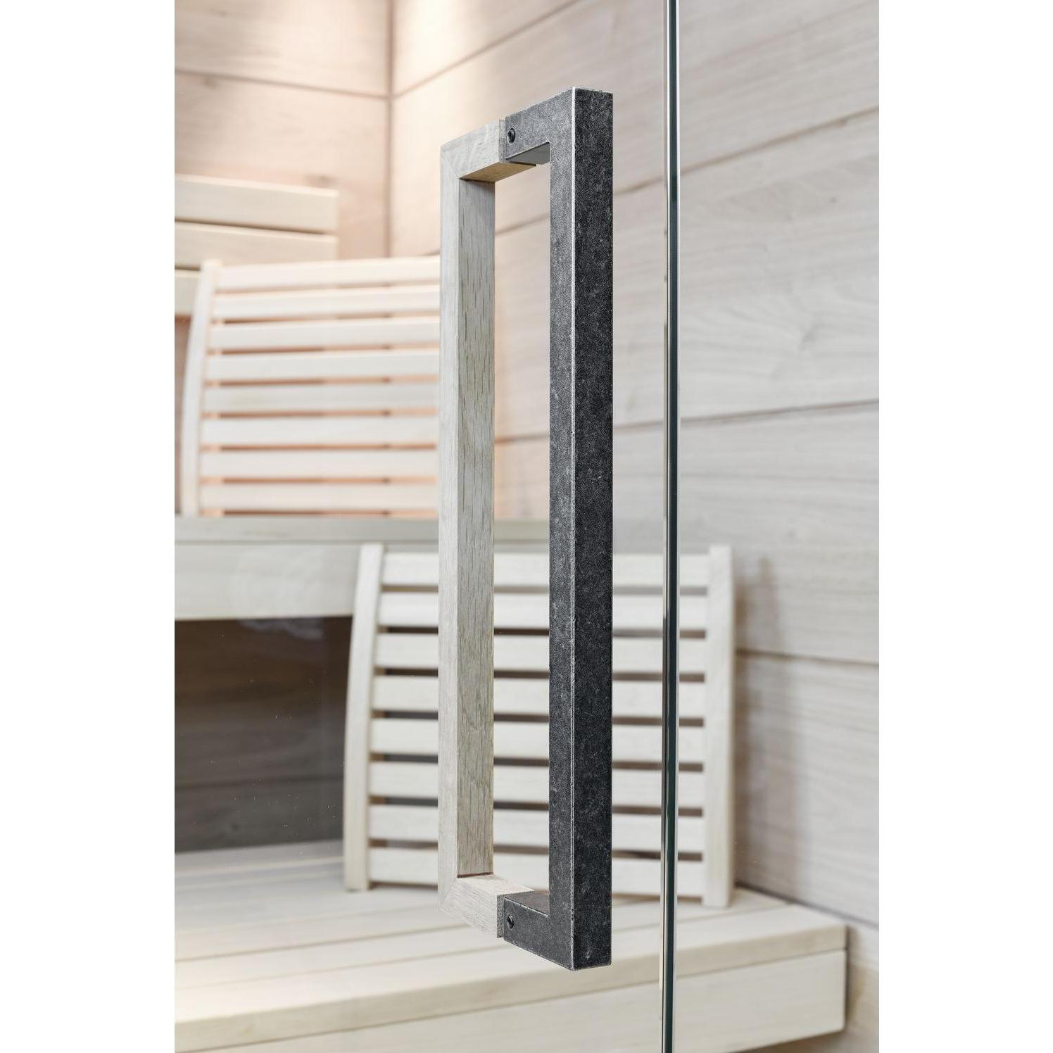 Halcö, Türgriff + Fenstergriff, Stossgriff HT, 20 x 20 x 370 mm, Schwarzstahl geölt (Türgriff)