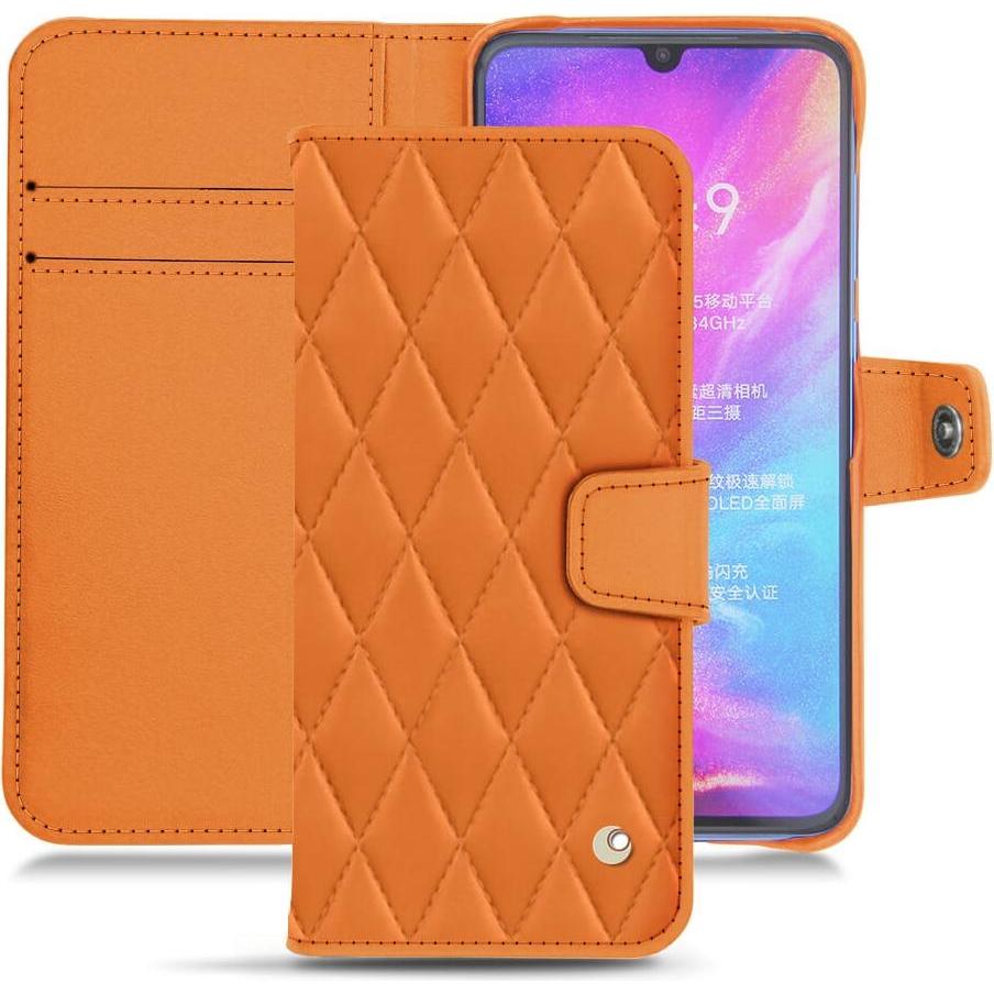 Noreve Lederschutzhülle Wallet (Xiaomi Mi 9), Smartphone Hülle, Orange