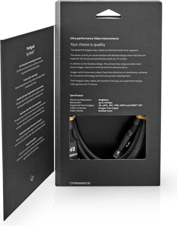 Produktbild Nedis Ultra High Speed ​​HDMI ™ -Kabel | HDMI™ Stecker | HDMI™ Stecker | 8K@60Hz | 48 Gbps | 2.00 m (2 m)