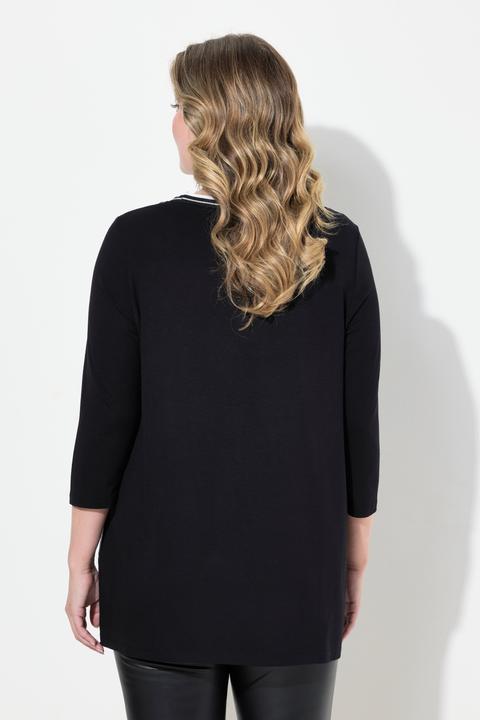 Produktbild Miamoda Blusenshirt, Satin mit Blütenmuster, Jerseyrücken (46)