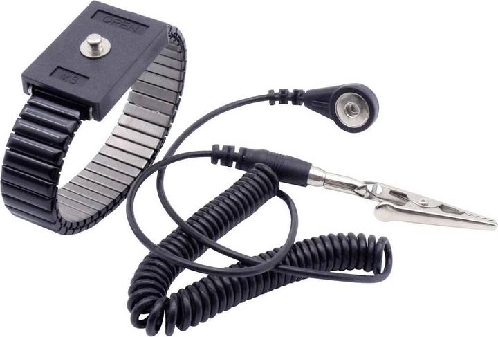 Produktbild Quadrios ESD-Handgelenkband Schwarz Druckknopf 4 mm