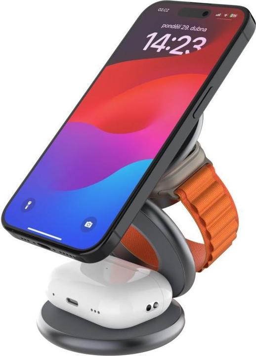 Actual product image Fixed MagPowerstation Round, grey (15 W)