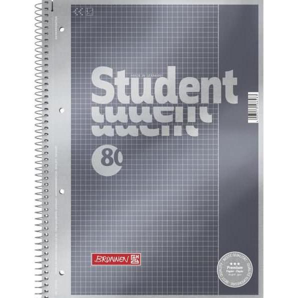 Brunnen, Heft + Block, Collegeblock A4/80Bl. Lin26 Premium 1067126 (A4, Kariert)