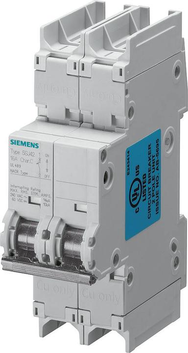 Produktbild Siemens Leitungsschutzschalter UC C 5A 2p 240V 5SJ4211-7HG41