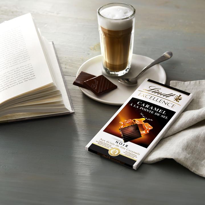 Image du produit Lindt Excellence Noir Caramel à la Pointe de Sel Tablette de chocolat (100 g)