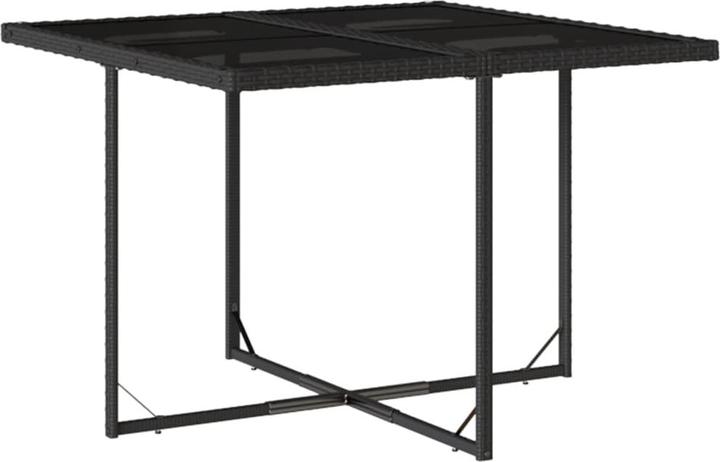 Immagine prodotto VidaXL Mobili da giardino set da pranzo set da giardino gruppo di sedute 9 pezzi in poly rattan nero (110 cm)