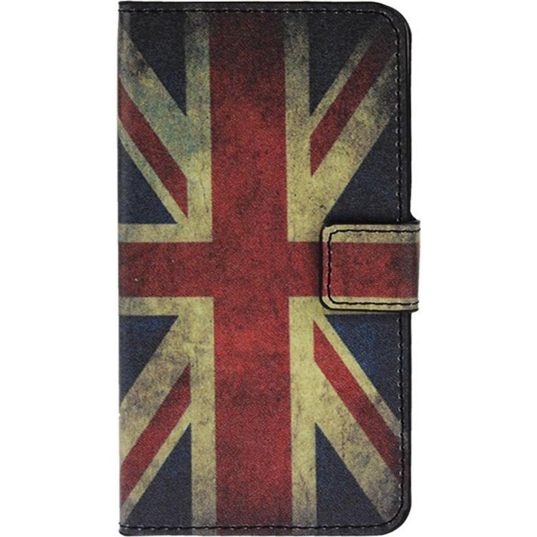 König Design Schutzhülle Handytasche (Flip Quer) für Handy LG L Fino D290N D295 Retro Fahne England UK (LG L FIno), Smar...