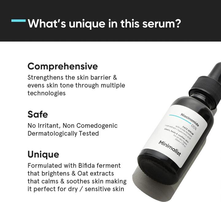 Actual product image Minimalist Niacinamide 05% Face Serum (30 ml)