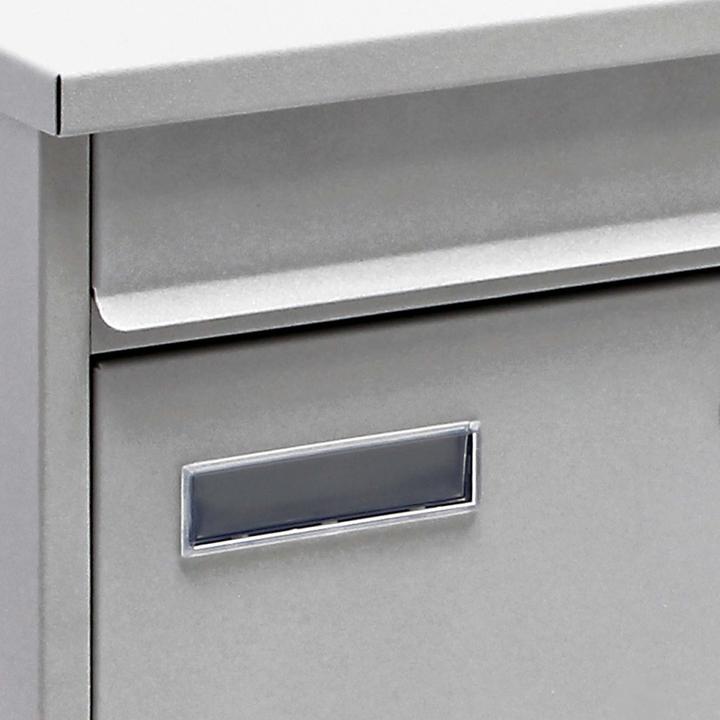 Actual product image Wiltec Name tag cover for letterbox with cut-out of 89x25mm, replacement for 82,5x21,5mm name tag