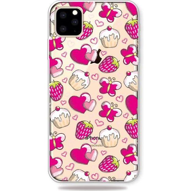MU Style Softcase Image Plastik Series (Apple iPhone 11 Pro Max), Smartphone Hülle, Pink, Transparent