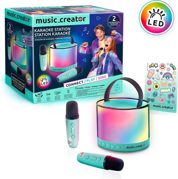 Image du produit Canal Toys - Creator Mini Karaoke Station mit Bluetooth Lautsprecher INF 044– 2 Mikrofone kabellos &