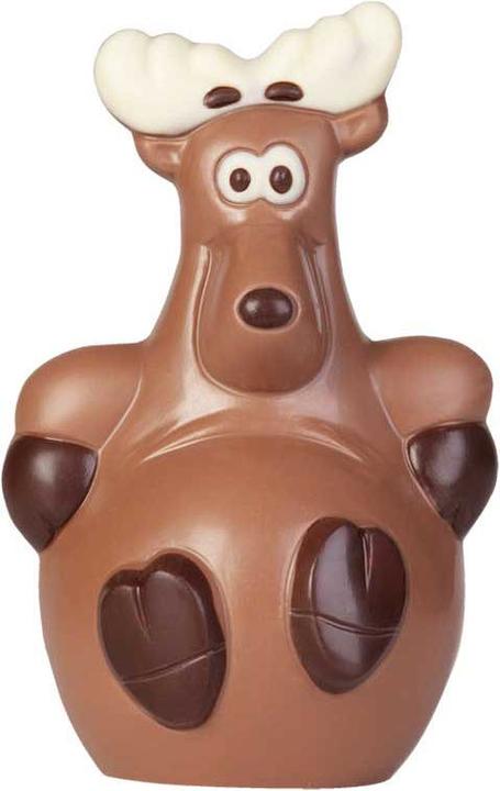 Produktbild miniSchoggi Schokoladenform Rentier sitzend (9 cm)