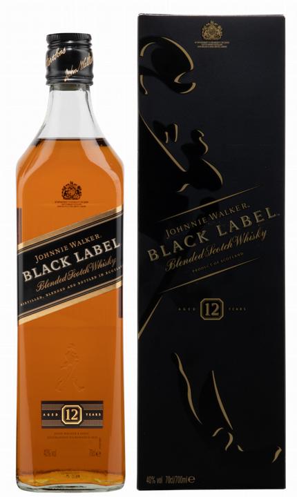 Johnnie Walker 12 Years Black Label (Blended Whisky, Scotch Whisky, 1 x 70 cl)