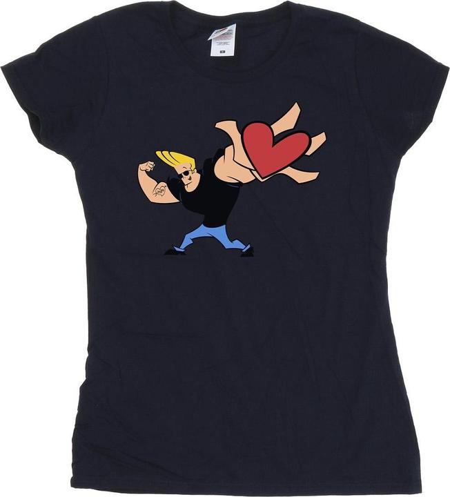Actual product image Johnny Bravo Womens/Ladies Heart Present Cotton T-Shirt (S)