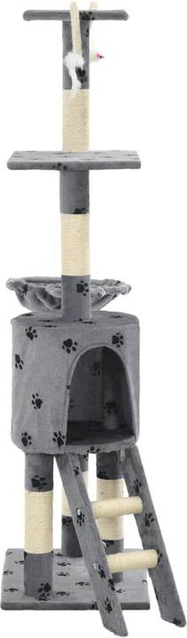 Actual product image vidaXL Kratzbaum (138 cm, Grey with paw pattern)