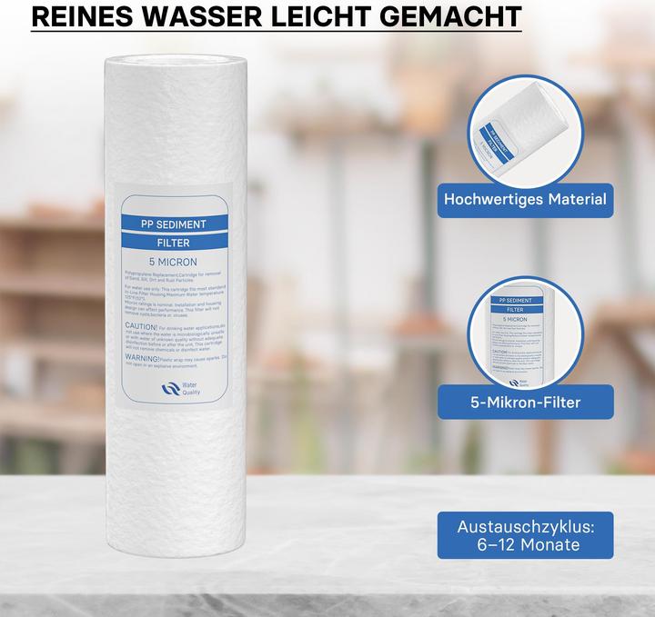 Image du produit Naturewater 10Pouces 254mm 5µ Filtre Sédiments PP