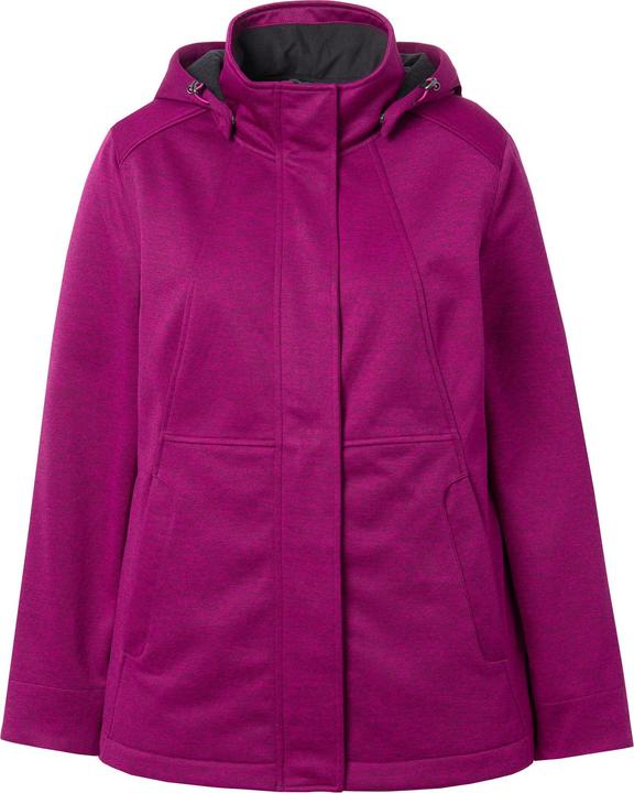 Produktbild Ulla Popken HYPRAR Softshelljacke, wasserdicht, Kapuze, 2-Wege-Zipper (56)
