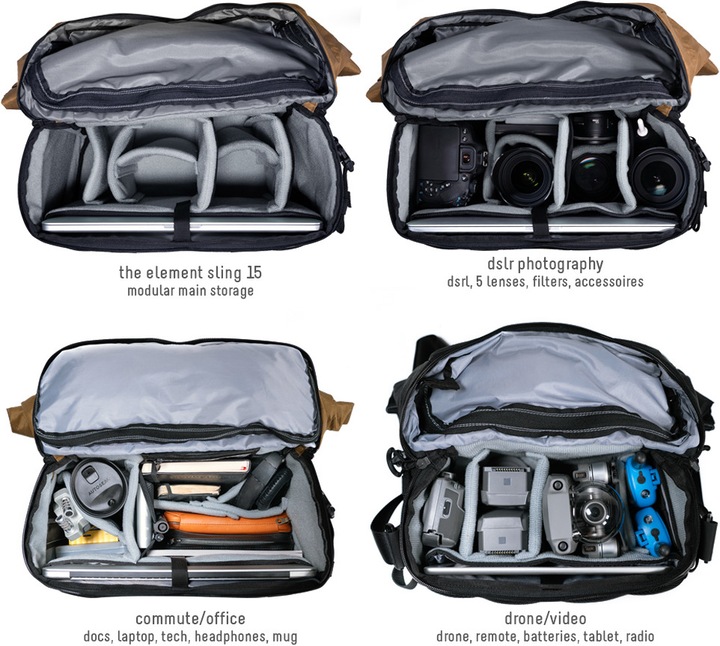 Actual product image Compagnon Element Sling 15 (Photo backpack, 18 l)