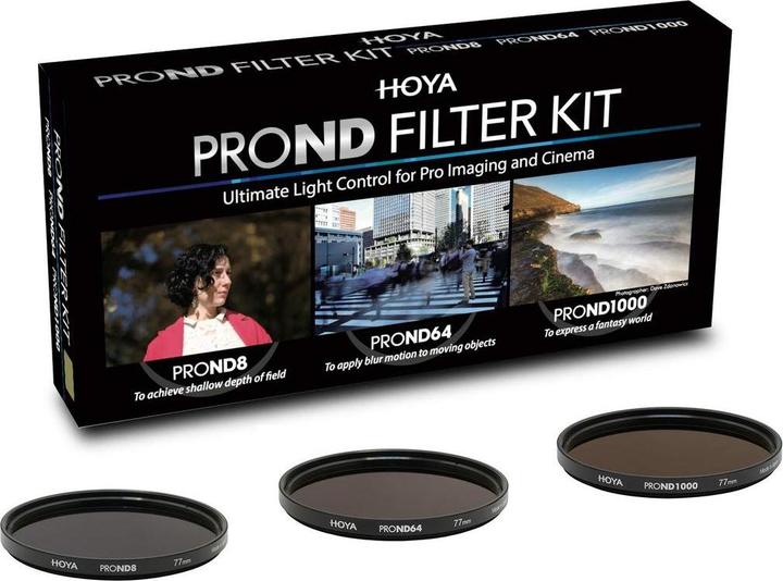 Produktbild Hoya PRO ND Filter Kit 8/64/1000 Filterset (58 mm, ND- / Graufilter)