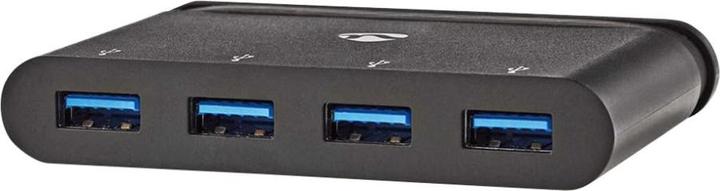 Produktbild Nedis USB Adapter USB 3.2 Gen 1 USB-CT Male 4X USB-A Nickel Plated Black Window Box with Euro Lock (USB-C, 4 Ports)