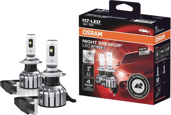 Immagine prodotto Osram Lampada H7 LED per auto PX26d 16W bianco luce diurna con Night Breaker (H7)