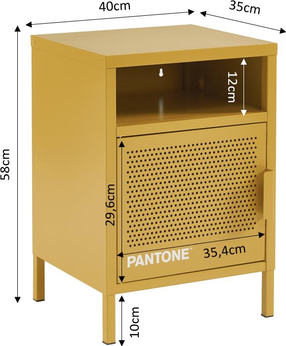 Immagine prodotto Pantone Nachttisch Metall senfgelb 40cm (40 x 35 x 58 cm)