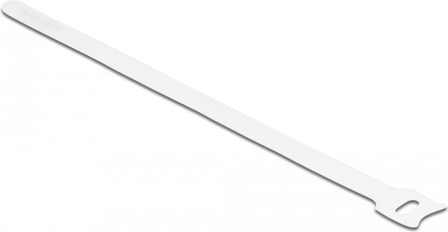 Actual product image Delock Velcro cable tie L 250 x W 12 mm white 10 pieces (Velcro cable ties, 250 mm, 10 pcs.)