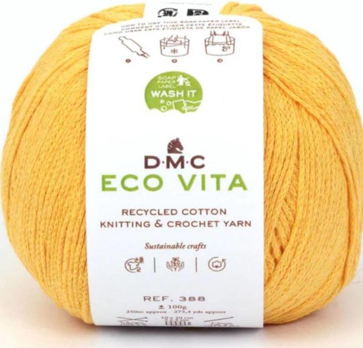Actual product image DMC Wool Eco Vita 100 g, Yellow (250 m)
