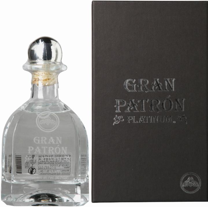 Actual product image Patrón Spirits Company Tequila Gran Patron Platinum pure agave