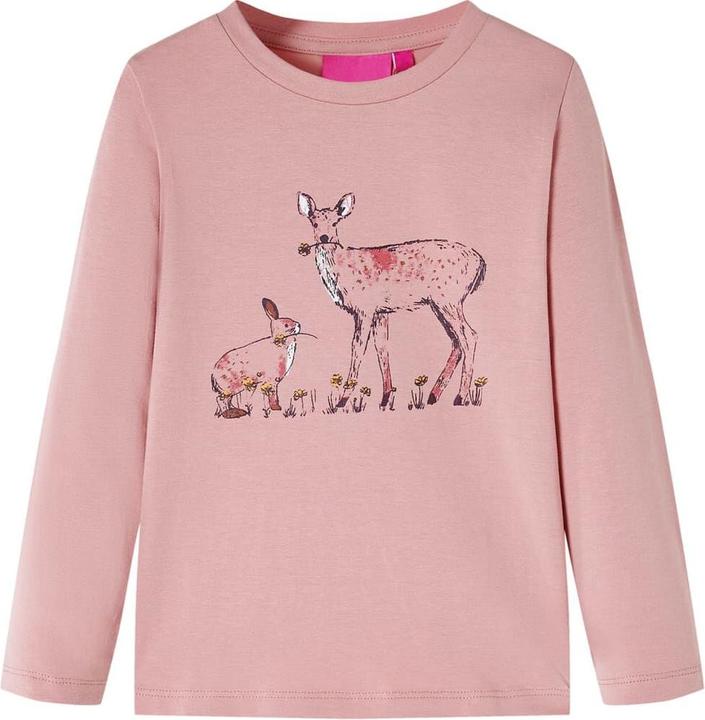 Produktbild vidaXL Kinder-Langarmshirt Rosa 92,Material: 95 % Baumwolle. 5