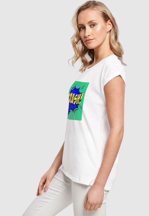 Produktbild Merchcode Ladies CRASH Comic Extended Shoulder Tee - 112985 (S)