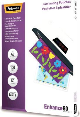 Immagine prodotto Fellowes Film di laminazione 80mic A3 opaco (A3, 100 Pezzo/i, 80 µm)