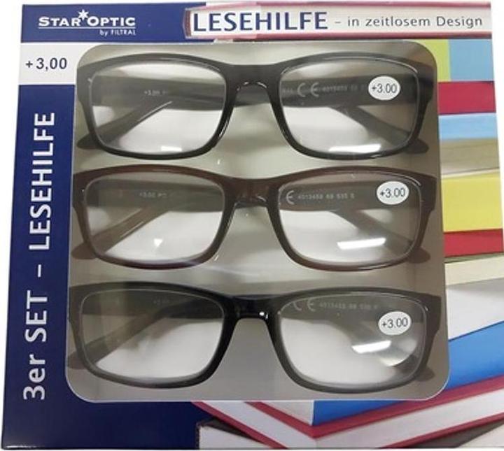 Produktbild Staroptic Lesebrille 3-er Pack (+3)