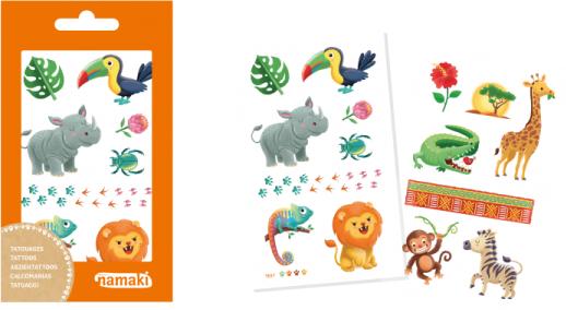 Produktbild Namaki Children's Tattoos - Wild Animals