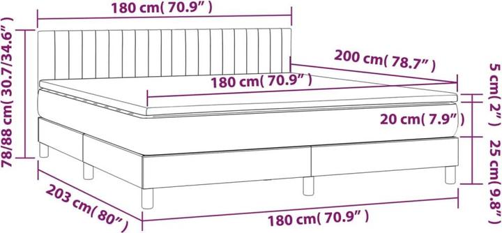 Produktbild vidaXL Boxspringbett (180 x 200 cm)