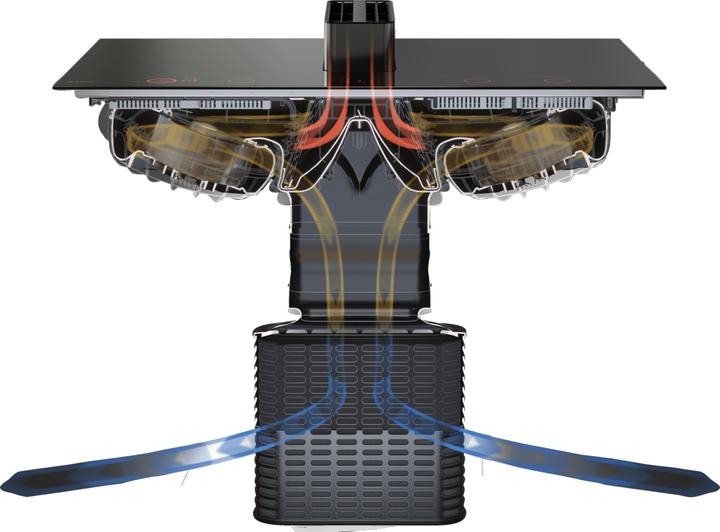 Produktbild Asko Induktionskochfeld 80 mit Dunstabzug, Celsius°Cooking HIHD 854GF Schwarz glänzend (83 cm, Elektrokochfeld)