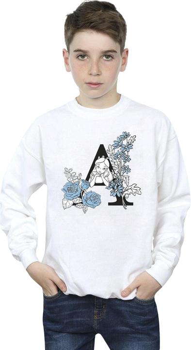 Actual product image Disney Boys Alice In Wonderland Letter A Sweatshirt (128)