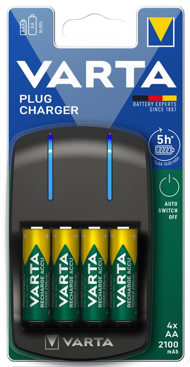 Produktbild Varta Plug Charger (4 Stk., AA, 2100 mAh, Ladegerät inkl. Akku)