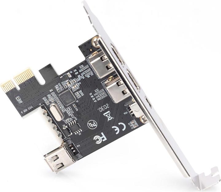 Actual product image Digitus PCIe Card Firewire 1394a 3+1 Port