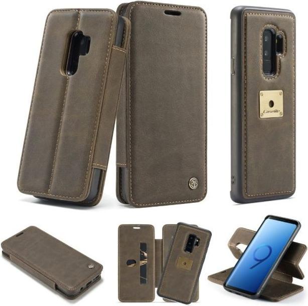 Produktbild Caseme Leder Hülle mit abnehmbarem Backcover und Fingerhalterung (Samsung Galaxy S9+)