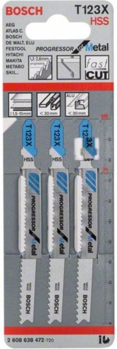 Productafbeelding Bosch Professional Zubehör Decoupeerzaagblad T 123 X, Progre