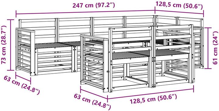 Produktbild vidaXL Outdoor-Sofa