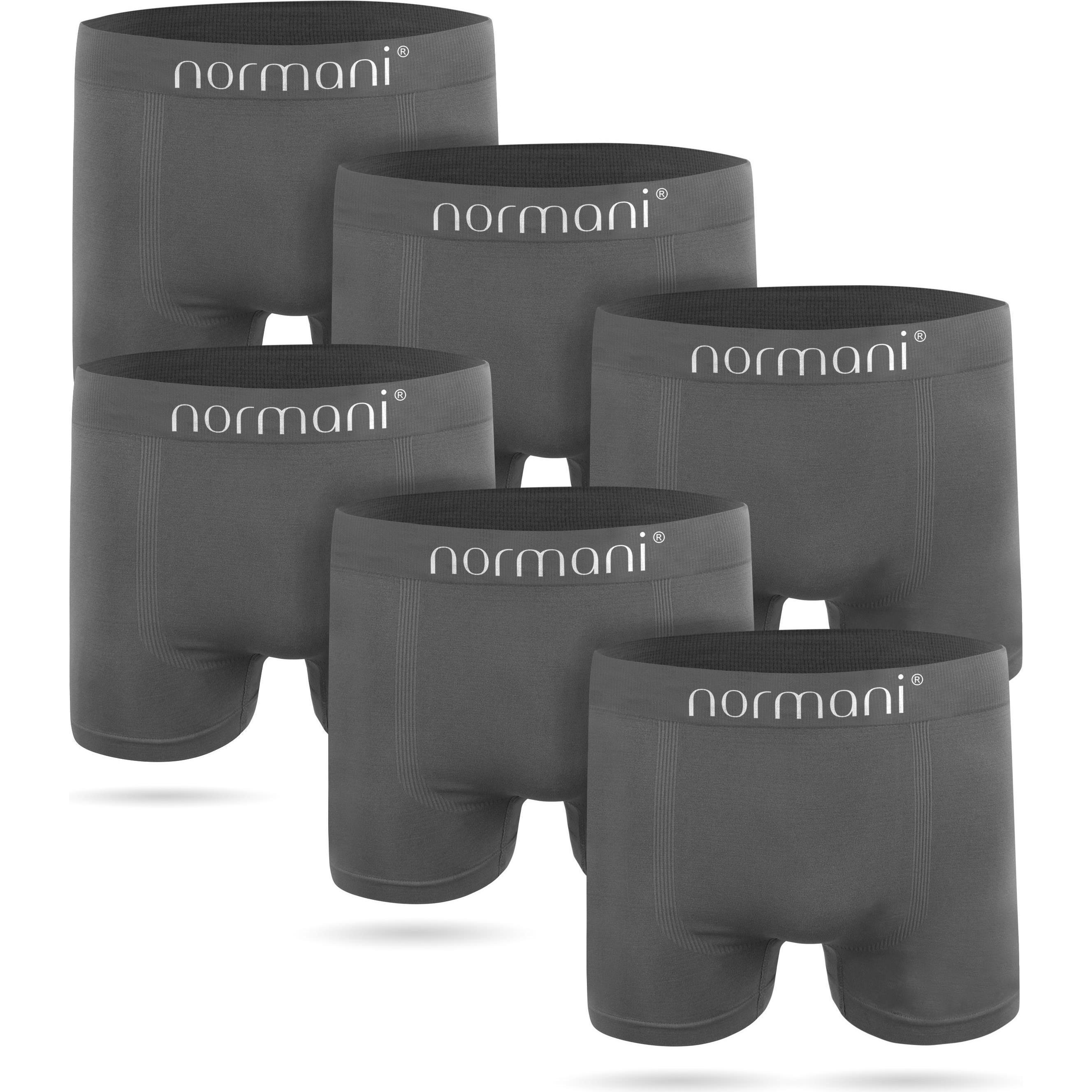 Normani, Herren, Unterhosen, 6 Stück Mikrofaser-Boxershorts für Herren aus Nylon, Grau, (M, 6er Pack)