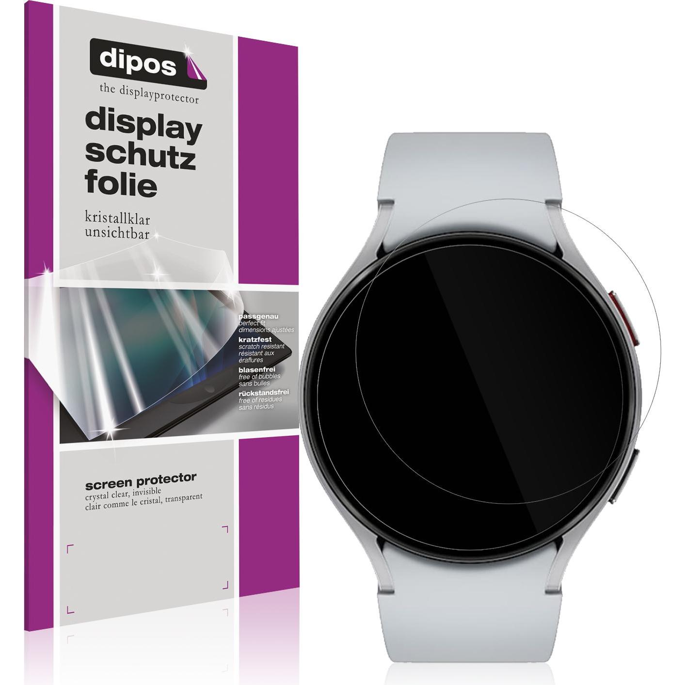 Dipos Displayschutzfolie Crystalclear, Smartwatch Schutzfolie, Transparent