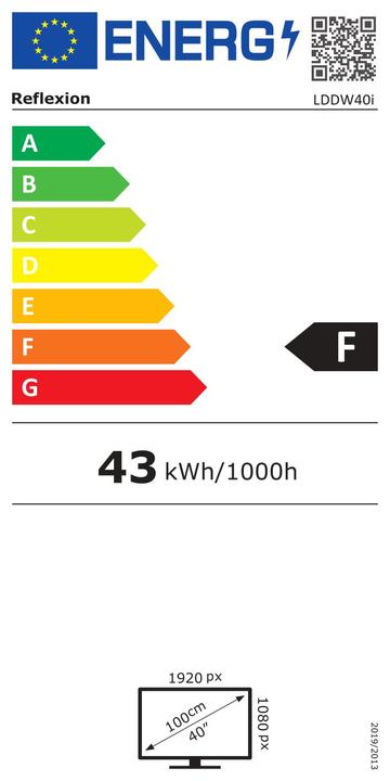 Etichetta energetica Reflexion LDDW40i (40", LDDW, LCD, Full HD)
