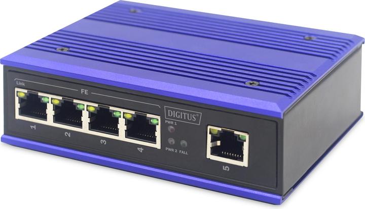 Actual product image Digitus Industrial 5-Port Fast Ethernet Switch (5 ports)