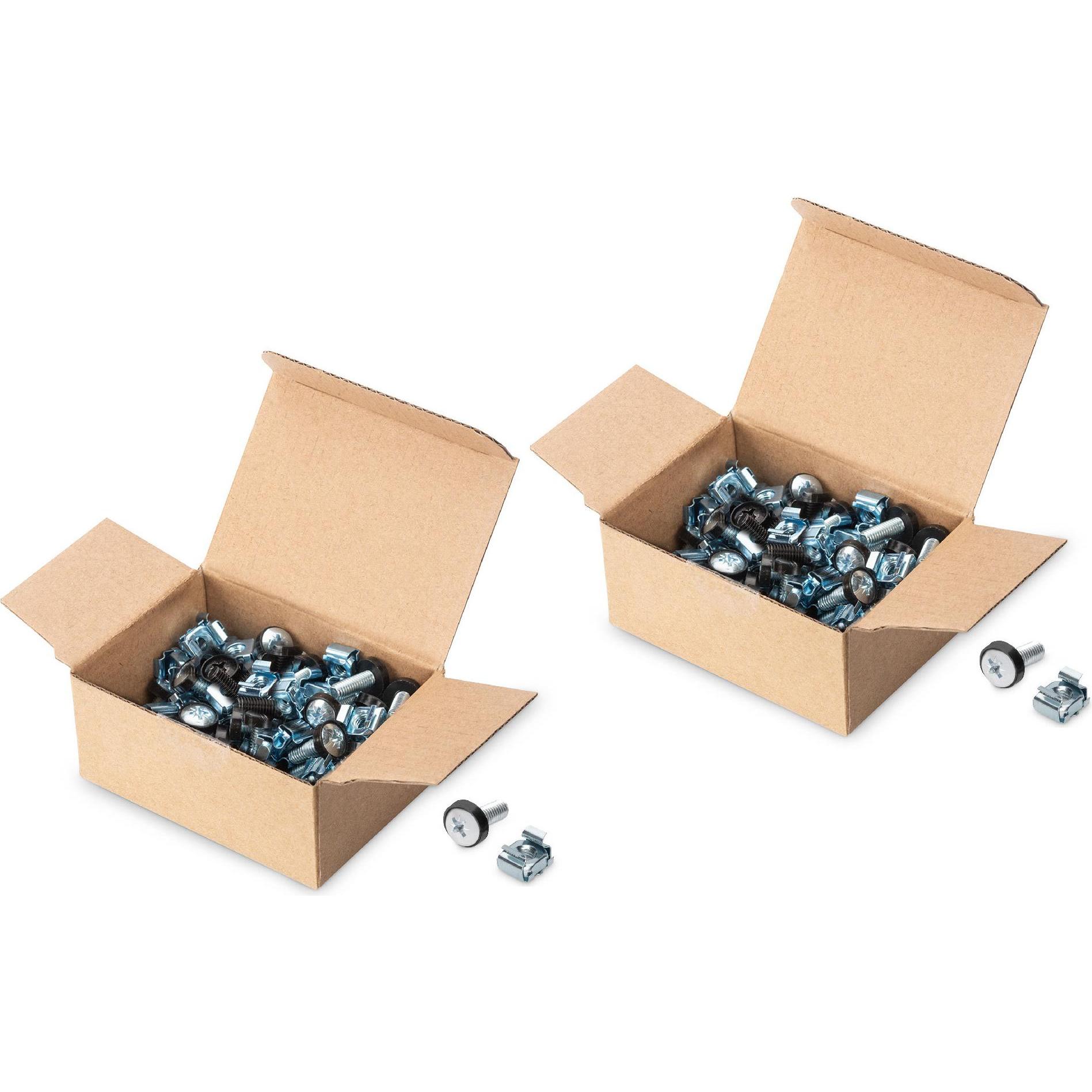 Digitus M6 Installationsschrauben-Set, 100 Stück 100x silberne Schrauben, Muttern u. Scheiben, Accessori per armadio rack, Argento