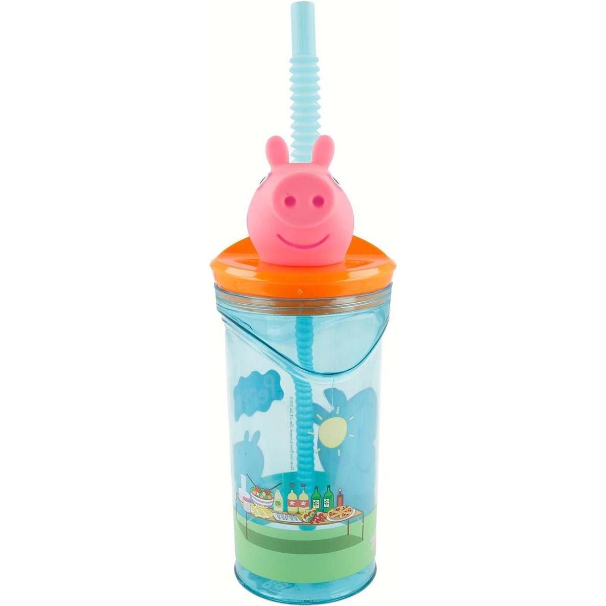 Thumbnail - Stor, Kindergeschirr + Kinderbesteck, Peppa Pig 3D Figur (360 ml) - Trinkbecher