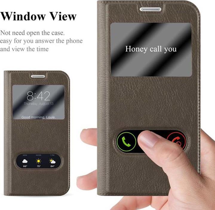 Produktbild Cadorabo Book mit View Doppelfenster Cover (Samsung Galaxy S6 Edge+)